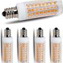 E11 led Bulb 75w 100w Halogen Bulbs Replacement, JD e11 T4 Mini Candelabra Base 110V 120V 130 Voltage Input Light Bulbs, Warm White 3000K Pack of 4 (E11-4PWW)