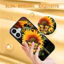 KANGHAR Floral Case for iPhone 17 Case Sunflower Butterfly Anti-Slip Drop Protection with Soft TPU Bumper Shockproof Protective Phone Cover for Women Girls