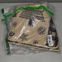 Baccessor Christmas Kitchen Rugs Set of 2, Xmas Trees Joy Snowflakes Kitchen Mats for Floor Non Slip Winter Holiday Farmhouse Christmas Decoration 17x29 and 17x47 Inch