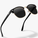 livho Rimless Trendy Polarized Sunglasses Men Women, Retro Sun Glasses for Men Women 2025, Semi Rimless UV Protection Shades