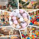 GOGOSO Ball Pit Balls for Toddler, Baby Plastic Playballs Kids Soft Pastel Pelotas Non-Toxic BPA-Free,Pink+Grey+Beige+White,100 Balls