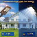 Solar Street Light Outdoor, 11-Inch Solar Powered Street Light with Motion Sensor & Remote Control, Dusk to Dawn Waterproof Security Light for Wall Mount, Entryway, Driveway, Yard, Garden(2 Pack)
