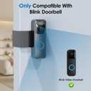 NANW Blink Doorbell Mount, NANW Full-Metal Anti-Theft Doorbell Camera Mount for Blink Video Doorbell 1st Gen, Not for 2nd Gen (Newest Model), No-Drill and Not Block Motion Sensor Bracket, Gray