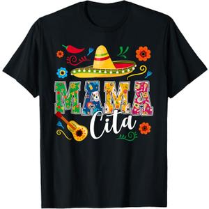 Cinco De Mayo Mamacita Flower Mama Cita Mexican T-Shirt, Size L