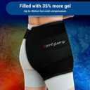 Comfytemp Hip Ice Pack Wrap for Sciatica Pain Relief, Hip Replacement Kit After Surgery, Reusable Gel Ice Pack for Injuries, Hot Cold Compress Recovery Item Physical Therapy for Men Women, Black (S/M)
