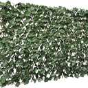 86 York Expandable Fence Privacy Screen for Outdoor Patio Balcony Garden Wall, Faux Ivy Privacy Fence, Artificial Leaf Fencing Panel (Single Sided Leaves) (Dark Green)