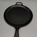 Victoria 12-Inch Cast Iron Comal Pizza Pan with a Long Handle and a Loop Handle, Preseasoned with Flaxseed Oil, Made in Colombia