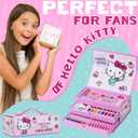 Hello Kitty Colored Pencils Art Supplies Kids Drawing Kit School Supplies Painting Kit Girls Drawing Pencils Art Kit Travel Case with Crayons Arts and Crafts for Kids 4-12 (Pink)