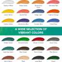 Norberg & Linden Acrylic Paint Set - Canvas and Acrylic Paint Sets for Adults, Teens, Kids - Includes 24 Vivid Colors, 3 Painting Canvas Panels, 6 Assorted Brushes & 1 Paint Knife (Multicolor)