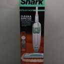 Shark Steam Mop with 2 Machine Washable Dirt Grip Pads, Removable Water Tank, Lightweight, Steam Cleaner for sealed Hard Floors, Marble, Stone, Hardwood, Tile, Laminate, White/Seafoam, S1000