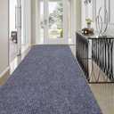 Runner Rugs 3 x 15 ft for Hallway with Rubber Backing, Non Slip Indoor Rug, Outdoor Runner Rug Waterproof, Custom Size Area Rugs for Entryway, Balcony, Patio, Kitchen, Garage, Stair, and Laundry (Grey Narrow Stripe)