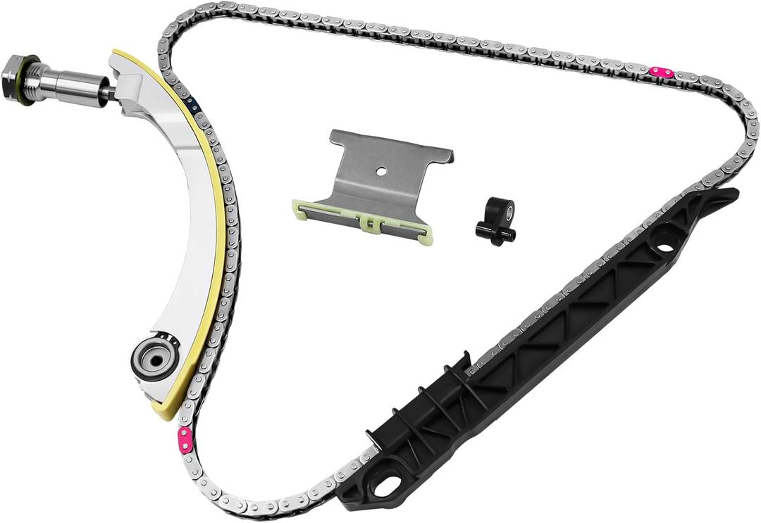 2.4 Ecotec Timing Chain Kit W/Tensioner 94201S Compatible with 2010-2017 Chevy Equinox Malibu, GMC Terrain, Buick Verano Regal Lacrosse, Saturn Aura/Vue,2.4L 2.0L 2.2#12680750 kit cadena de tiempo