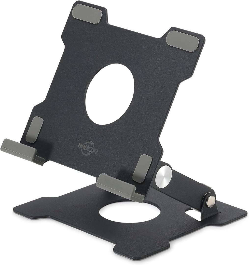KABCON Tablet Stand,Tablet Holder for iPad,Adjustable Portable Multi Angle Desktop Stand Compatible with iPad Pro 9.7 10.5 12.9 Air Mini 1-4,Galaxy Tabs,Surface Pro Tablets,Kindle,E-Reader,Nexus (Small-Black)