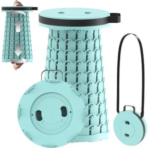 2026 Upgraded 18.1" Portable Folding Stool, Collapsible Stools, 600lbs Max Weight, Lightweight But Sturdy, Telescoping Foldable Camping Stool for Outdoor Fishing Hiking Travel BBQ