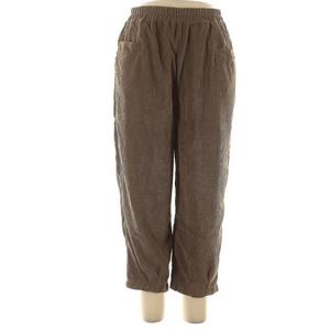 Zenana Outfitters Brown Corduroy Pants Relaxed Fit, Size S