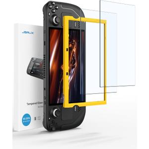 JSAUX 2-Pack Steam Deck Screen Protector, Ultra HD Glass Protector 9H Hardness Easy to Install with Guiding Frame Scratch Resistant Tempered Glass for Steam Deck/Steam Deck OLED, Come with Toolkits