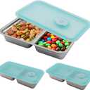 3PCS Reusable Snack Containers with Lids - Stainless Steel Lunch Snack Boxes, Snack Box Containers, Eco-Friendly and Durable Snack Boxes