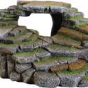 PENN-PLAX (REP183) Reptology Shale Scape Step Ledge & Cave Hideout  Decorative Resin for Aquariums & Terrariums  Great for Reptiles, Amphibians, and Fish  Large