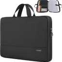 Ytonet Laptop Sleeve Case 13 13.3 Inch, TSA Slim Laptop Cover with Handle, Water Resistant Business Carrying Case Compatible with MacBook Air MacBook Pro HP Dell Lenovo Notebooks, Black
