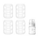 4Pack Silicone Sleeve for Evenflo Wide Neck 5oz/Balance Plus Standard Neck 4oz, Glass Bottle Sleeves for Classic Glass Bottle 4oz, Scald Sleeve Heat Protective Case