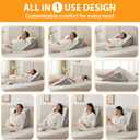 Ruqmuis 3PCS Wedge Pillow Set for After Surgery, Adjustable 9&12 Inch Bed Wedge Pillow for Sleeping, Incline Pillow Wedge for Headboard, Post Surgery, Acid Reflux, Neck & Back Support, White/Grey