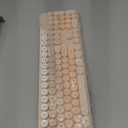 Wireless Keyboard and Mouse, Silent Keyboard Mouse Combo, FullSized Colorful Typewriter Keyboard with Round Keycaps, 2.4G Cute Mouse Compatible with PC/Laptop/Computer(Milk Tea)