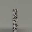 CreateGreat Engraved Leopard Bands Compatible with Apple Watch Band 40mm 41mm 38mm 42mm 44mm 45mm 46mm 49mm Women, Silicone Cheetah Designer Strap for iWatch Series 10 9 8 7 6 5 4 3 2 SE Ultra (Starlight & Black)