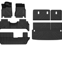 Auxko All Weather Floor Mats Cargo Mat with Backrest Mat Fit for 2025 2026 Nissan Armada & Infiniti QX80 8 Seats (2nd Bench Seat) TPE Liners Accessories Guard Odorless Anti-Slip Floor & Cargo Liners