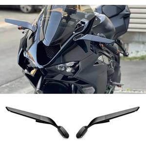For Ninja ZX-6R Ninja ZX636 ninja zx636 zx6r 2026 2025 2024 2023-2013 Accessories Motorcycle CNC Aluminum Rearview Mirror Fixed Wing Adjustable Invisible Mirror Rotating