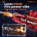 Electric Water Gun for Adults & Kids, Automatic Water Guns High Capacity 500+, Water Squirt Guns, Long Range Water Pistol Blaster Soaker,Summer Pool Toys (Ice Blaster Water Gun-Red)