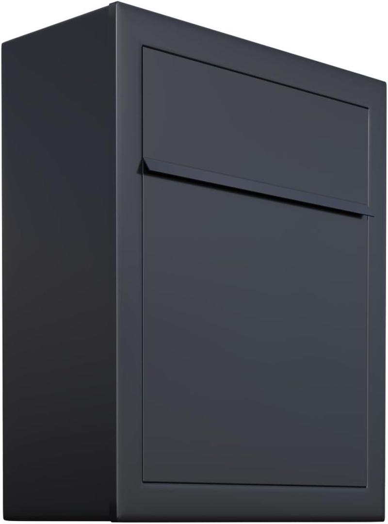 Base by Bravios - Contemporary Designer Mailbox in Powder-Coated Black