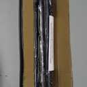 CorkLatta Matte Black Shower Curtain Rod,1 Inch Diameter Stainless Steel Adjustable Spring Tension Rods 32 to 80",with Holders,Anti-Slip,Curtain Rods No Drilling(1 Pack)