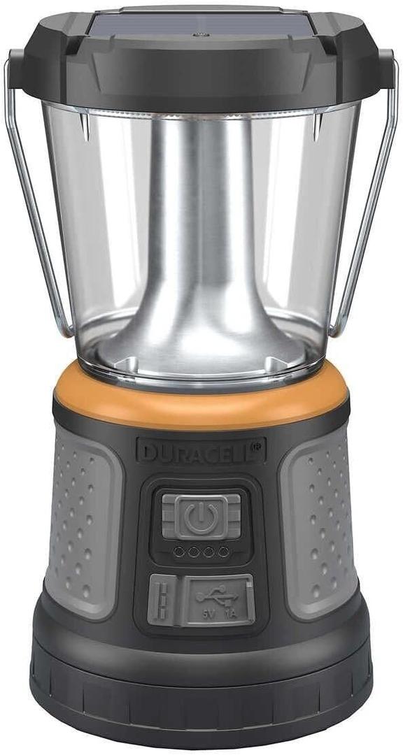 Duracell - 2000 lumens LED flashlight with 360 and 180 illumination for camping, fishing and emergency use, 6 light modes and 3 power supplies  for charging, 1654528