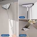 Wall Cleaner Mop with Long Handle, Wall Duster with Extension Pole, 3-in-1 Wall Cleaner, Dust Mop with 5 Reusable Pads