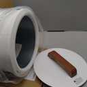 SAMEAT Heated Towel Warmers for Bathroom - Large Towel Warmer Bucket, Wood Handle, Auto Shut Off, Fits Up to Two 40"X70" Oversized Towels, White