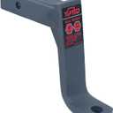 TOPTOW 64167 Trailer Hitch Ball Mount 8-inch Drop, Fits 2 inch Hitch Receiver, Matte Black