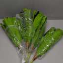 4 Pcs Artificial Greenery Stems Fake Bird Nest Fern Faux Branches Artificial Plants Realistic Fake Dracaena Realistic Plants for Indoor Outdoor Porch Patio Home Office Living Room Decor (Bright Green)