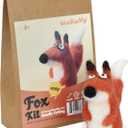 Woolbuddy     Fox Animal Project for Beginners and Adults  Includes Wool, 2 Felting Needles, and Instructions (Single Kit - Fox)