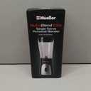 Mueller Personal Blender for Shakes and Smoothies with 15 Oz Travel Cup and Lid, Juices, Baby Food, Heavy-Duty Portable Blender & Food Processor, Black