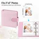 Aphlos 2-Pack Mini Photo Albums for 2x3 Inch Photos, 40-Page Large Capacity Photo Album for Fujifilm Instax Mini 12/9/SE/7+/40/90/EVO, Polaroid Hi-Print/Snap Touch/HP Sprocket (Woven Patterns)