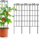 ARIFARO 47'' Metal Garden Trellis for Climbing Plants,(Pack of 4) Indoor/Outdoor Sturdy Plant Trellis for Potted Plants,House Plants, Climbing Vines, Black