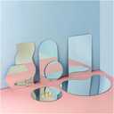 Gisela D Acrylic Mirror Product Photography Props Mirror Set Photo Background Photoshoot Props Reflective Display Sheet(7Pcs)