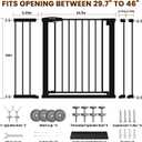 Mumeasy 36" Extra Tall Dog Gate, 29.7-46" Baby Gate for Stairs & Doorways