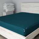 Zip On Sheets Full Size Zipper Fitted Sheet - Includes 1 Fitted Base + 2 Zip On Sheet - Upto 16 Inch Deep Pockets - Easy to Use, Wont Pop Off - Soft Microfiber Full Size 54X75 - Teal