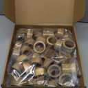Zhehao 100 Pcs Wood Napkin Rings Bulk Acacia Brown Table Napkin Holder Buckles for Easter Wedding Dinner Holiday Table Decoration