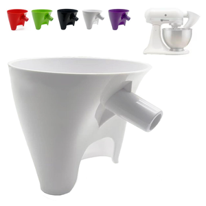 Flour Funnel for KitchenAid Stand Mixer Bowl, ONLY for 4.5-5 Qt Tilt-Head Mixers, Not Universal, Not for Bowl-Lift Models, Splash Guard Attachment for Baking Ingredients (White)