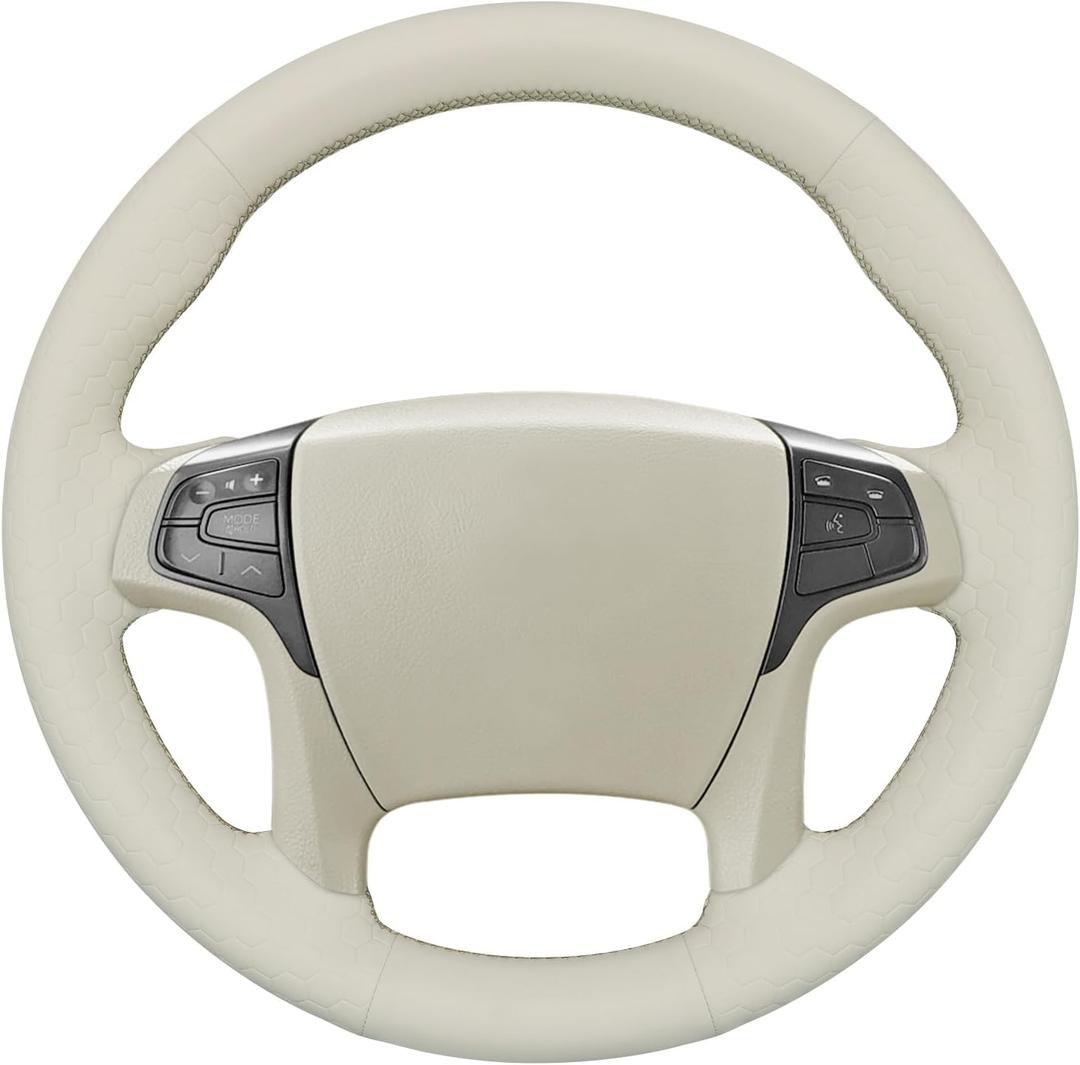 MEWANT Steering Wheel Cover for Toyota Sienna 2011-2014 Hand-Stitched Steering Wheel Wrap