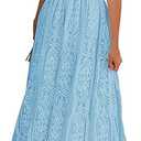 MEROKEETY Women's 2026 V Neck Short Sleeve Floral Lace Wedding Dress A Line Boho Bridesmaid Cocktail Party Maxi Dress, Size: S