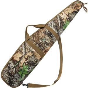 44/48/52 Inch Rifle Case,Water-Resistant Shotgun Case with Zipper Pocket for Scoped Rifles. (Khaki Camo)