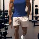 Men's Gym Workout Tank Tops - Soft Lightweight Sleeveless Muscle Shirts for Beach & Athletic Wear (3X-Large, Royal Blue)